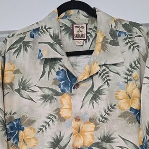Tommy Bahama Floral Shirt - Yellow and Blue